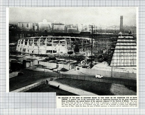 Dome of Discovery Building Festival of Britain - 1950 News Clipping
