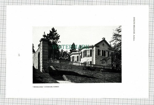 Woodlands Caterham Evelyn Hellicar - 1911 Print / Cutting