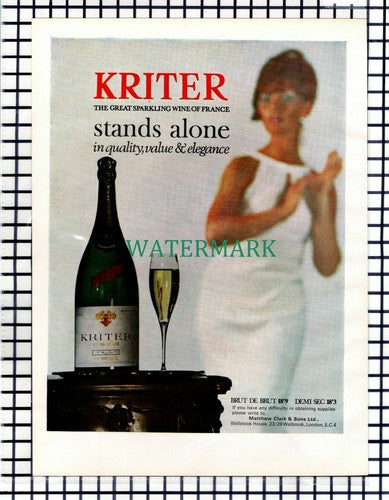 (8373) Kriter Sparkling Wine ADVERT - 1967 Cutting