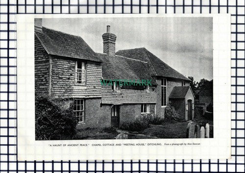 Chapel Cottage Ditchling Sussex - 1955 Clipping / Print