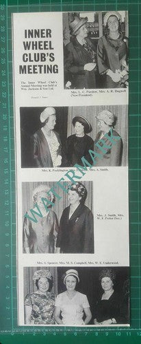 The Inner Wheel Club Meeting Hull Dagwell Parslow Underwood - 1966 Cutting