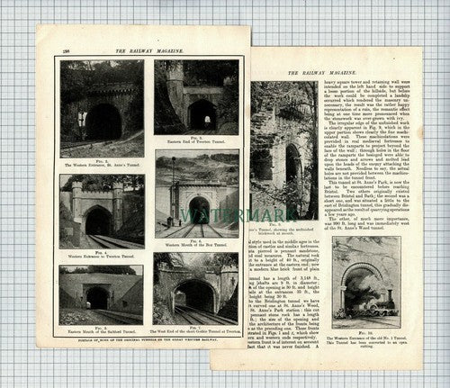 (5692) GREAT WESTERN RAILWAY St Anne's Tunnel Brislington Twining - 1909 Article