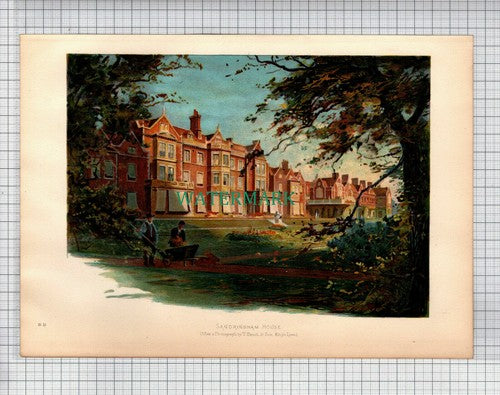 (5520) SANDRINGHAM HOUSE - c.1910 Print