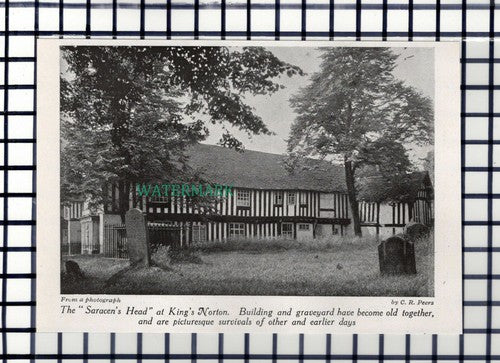 C6768) The Saracen's Head Inn King's Norton - 1909 Cutting