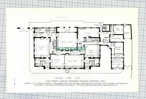 C7792) The Crown Hotel Garston -c.1950s Print /Cutting