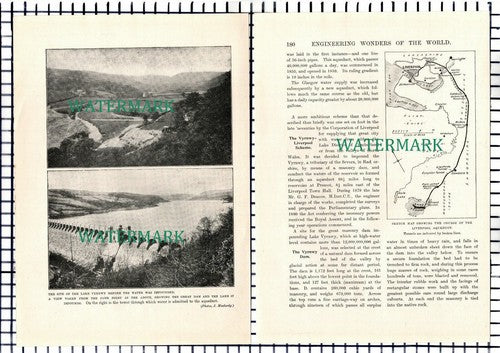 (8423) Great British Dams And Aqueducts Elan Birmingham - c.1930s Article