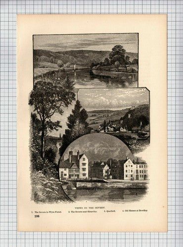(6469) River Severn Quatford Bewdley - 1893 Print / Cutting