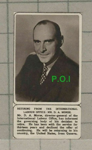 C2482) Mr D A Morse International Labour Office - 1961 Clip SMALL!