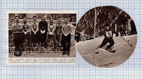 British Ski Team O Gertsch Fanghanel Rankin Gardner John Boyagis - 1951 Clipping