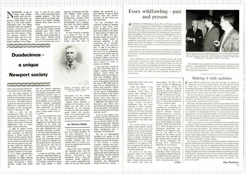 (5984) Duodecimos Society Newport Essex Dr William Smith - c.1983 Article