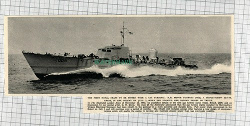 C1802) HM Motor Gunboat 2009 Gas Turbine Trials In The Solent - 1948 Clip
