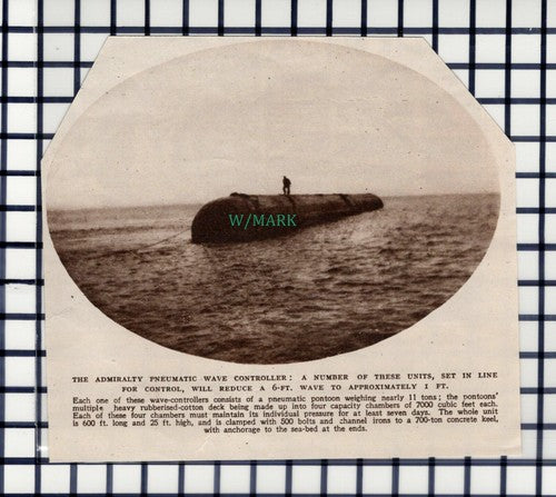 C6186) Admiralty Pneumatic Wave Controller - 1945 Cutting
