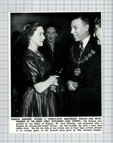 Brady Girls Settlement Club Stepney Mayor Fred Shearing - 1950 News Clipping