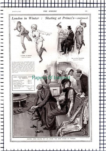 Prince's SKATING Club Knightsbridge Princes Lady Harcourt Smith - 1914 Article