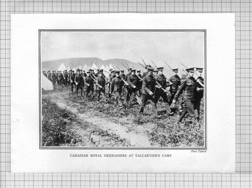 Canadian Royal Grenadiers At Valcartier Camp Great War WW1- c.1920s Book Print