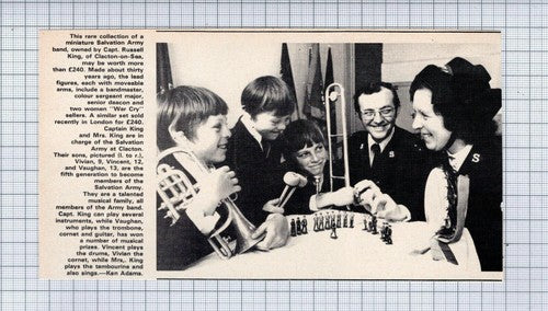 Capt Russell King Clacton Salvation Army Vivian Vincent Vaughan - 1974 Clipping