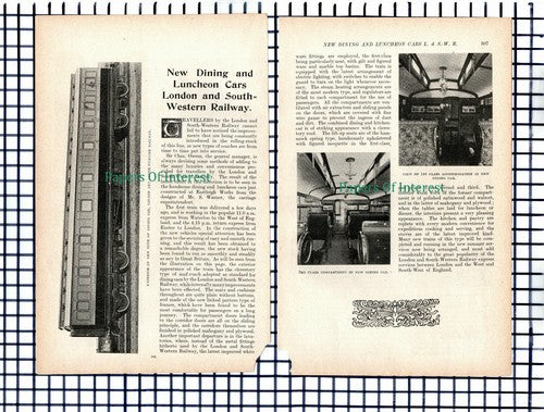 (6414) London & South Western Railway Dining Cars Charles Owens - c.1908 Article