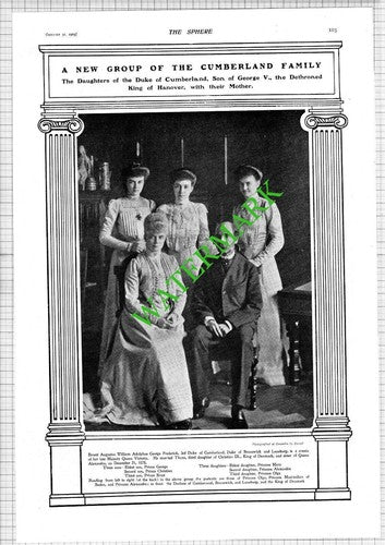 3rd Duke Of Cumberland Family Thyra Denmark - 1903 News Page / Print