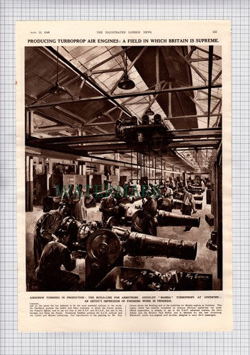 Armstrong Siddeley Turbojet Production Mamba Coventry Roy Carnon - 1948 Article