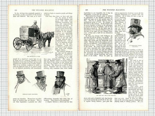 Paris Cabs and Cabbies France French Taxi - 1897 Article / Print
