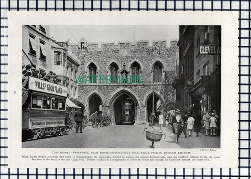 (8080) Southampton Bar Gate / Monument - 1940 Book Print