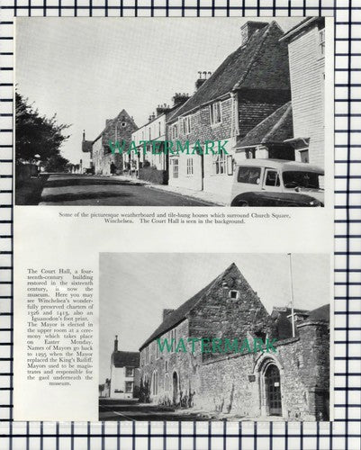 (7712) Winchelsea Sussex Church Square Court Hall - 1957 Cutting