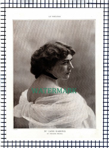 X1554) Jane Hading Actresss Du Theatre Michel - 1910 Print