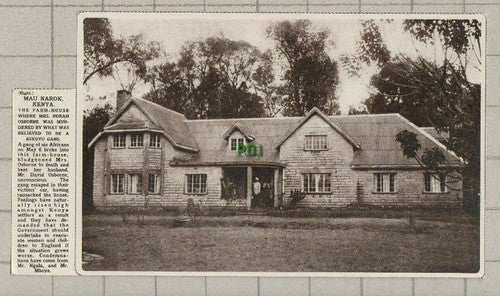 David and Norah Osborne Mau Narok Kenya Kikuyu Gang - 1961 News Clipping