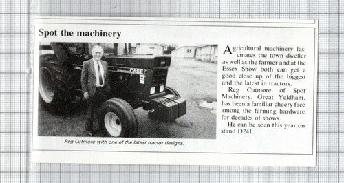 Reg Cutmore Spot Machinery Great Yeldham Essex - 1986 Small Cutting