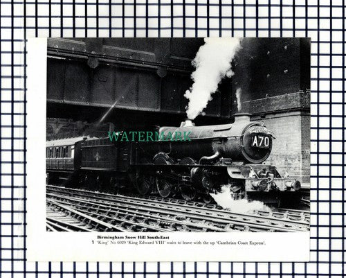 (7833) Birmingham Snow Hill Railway 6029 King Edward VIII - 1970s Cutting