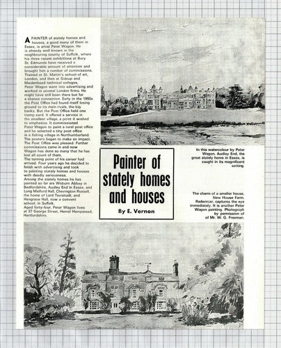 Peter Wagon Hemel Hempstead Artist New House Farm Radwinter - 1970 Clipping