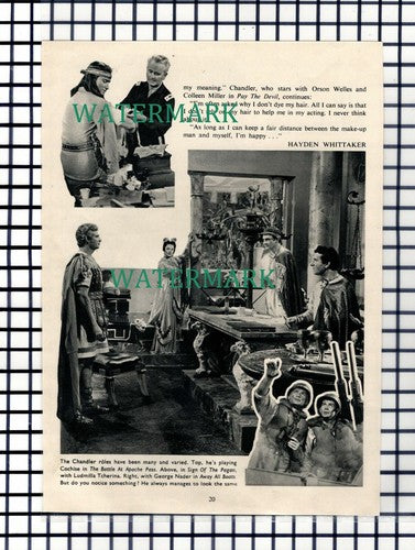 Jeff Chandler Actor - 1957 Article