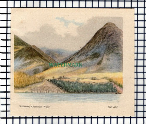 (7314) Grassmoor Crummock Water Lake District - 1946 Cutting / Print