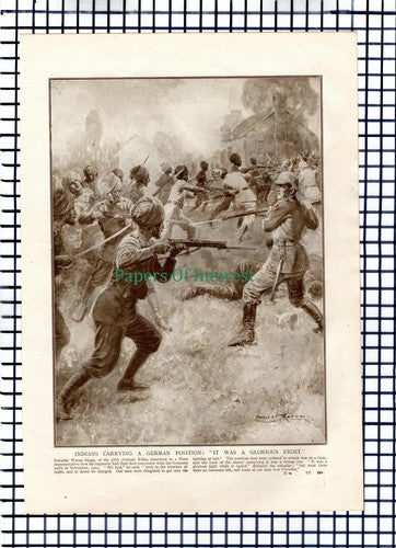 X1176) Subadar Wasan Singh 58th Indian Rifles - c.1918 Book Print