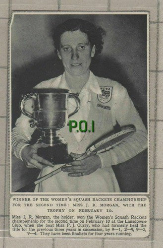 C704) Miss J R Morgan Squash Rackets Championship Lansdowne Club - 1951