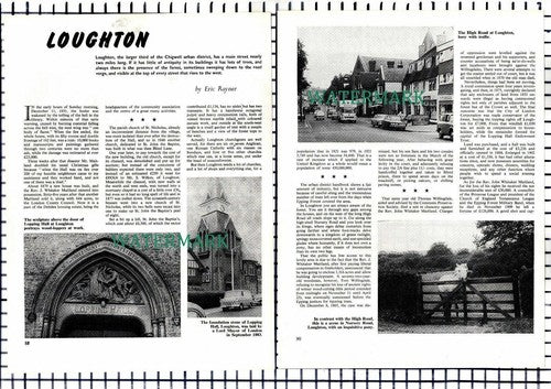 (8381) Loughton Essex Lopping Hall - 1967 Article