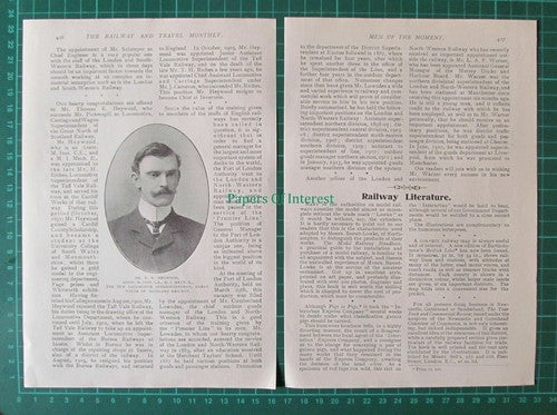(6454) A W Szlumper TE Heywood North of Scotland Railway - 1914 Article