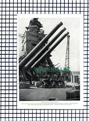 (7507) HMS Nelson Ship Royal Navy WW2 - c.1945 Cutting