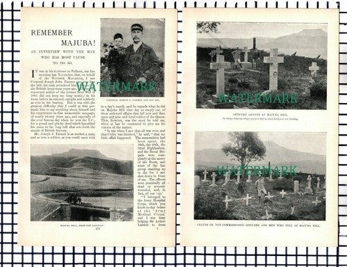 (7385) Corporal Joseph John Farmer Fulham Majuba Hill - c.1901 4-Side Article
