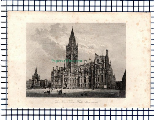 (6474) The New Town Hall Manchester - 1893 Print
