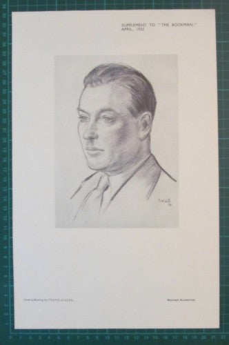 X1080) Richard Aldington Illustration Frank Slater - 1933 Cutting