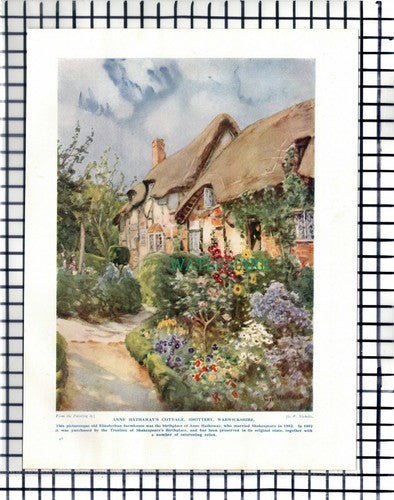 Anne Hathaway Cottage Shottery Warwickshire G F Nicholls - c.1930s Print
