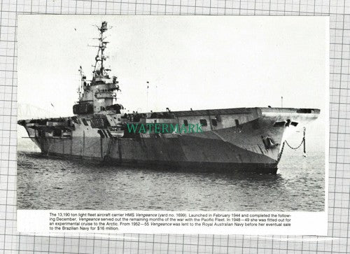 C2165) HMS VENGEANCE Aircraft Carrier - Cutting