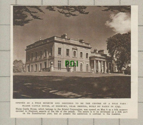(C328) Blaise Castle House Henbury Bristol Folk Museum - 1949