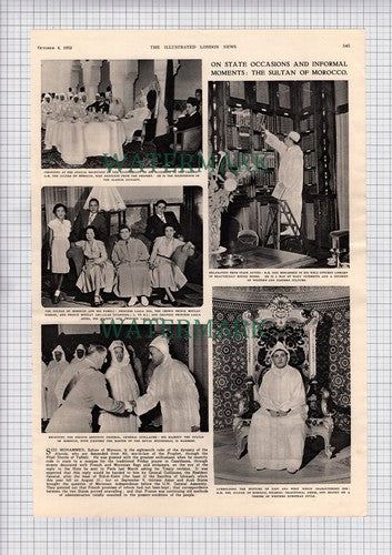 HM Sidi Mohammed The Sultan Of Morocco Moulay Hassan - 1955 Article