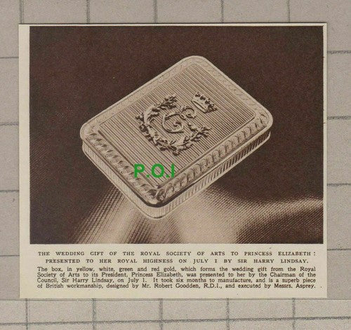 C1791) Royal Society of Arts Sir Harry Lindsay Royal Gift Robert Goodden - 1948