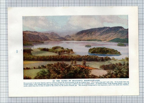 (5862) Polperro Harbour Cornwall / Derwentwater - Book Print