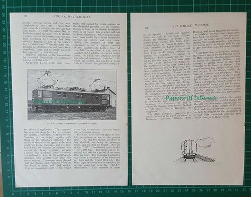 (6675) The Chemin De Fer du Midi Railway Company France Narbonne - 1930 Article