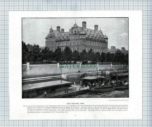 X1892) Regent's Park / New Scotland Yard London - c.1900 Book Print