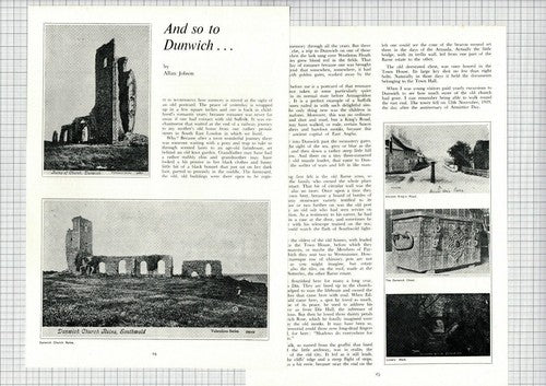 (6134) Dunwich Suffolk - 1974 Article